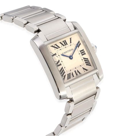 Cartier Tank Francaise Wsta0005 Womens Watch In Stainless Steel For Sale At 1stdibs Cartier