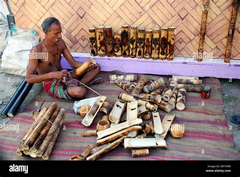 Bamboo Handicraft Artist Working Calcutta Kolkata West Bengal