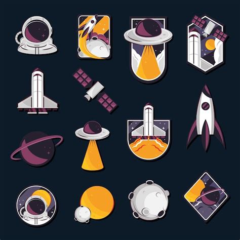 Premium Vector Set Of Space