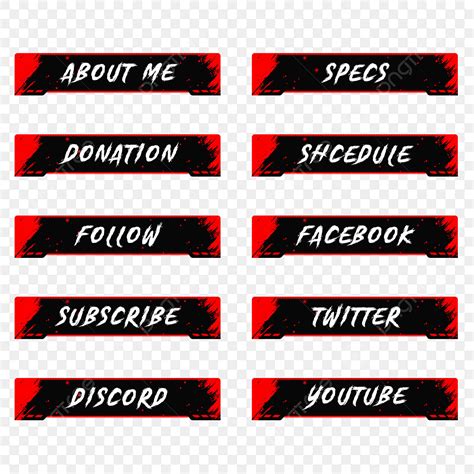 Twitch Stream Panel Hd Transparent Twitch Stream Red Panels And