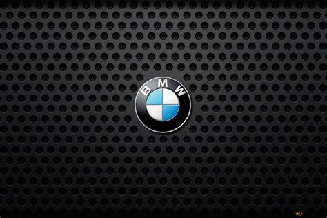 BMW logo in black grille plan HD wallpaper download