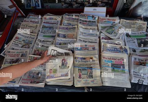 Local Regional And National Irish Newspapers Seen Outside Dun Learys