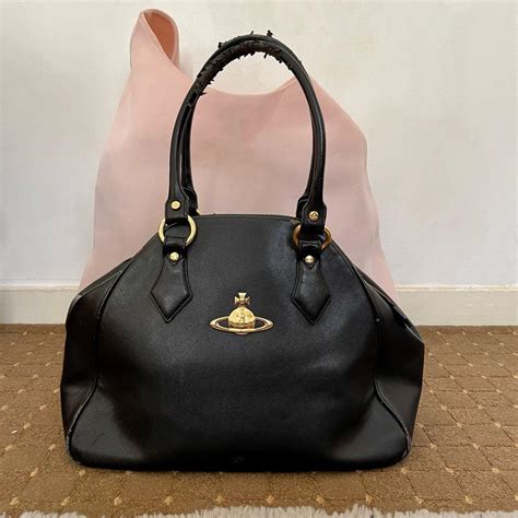 Vivienne Westwood Women S Black And Gold Bag Depop