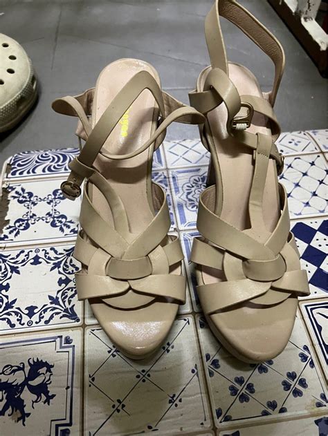 High Nude Stiletto Heels Women S Fashion Footwear Heels On Carousell