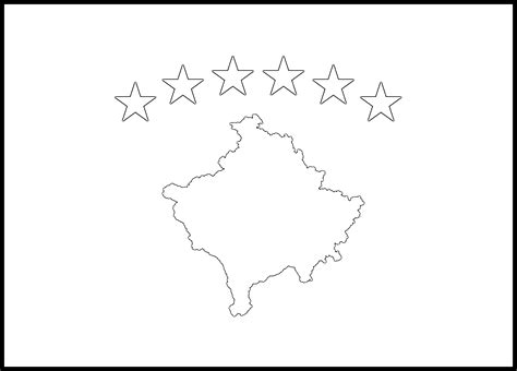 Kosovo Flag Colouring Page – Flags Web