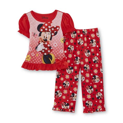 Disney Minnie Mouse Infant And Toddler Girls Pajamas