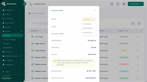 Workmotions Easy Expense Check Management Learn More