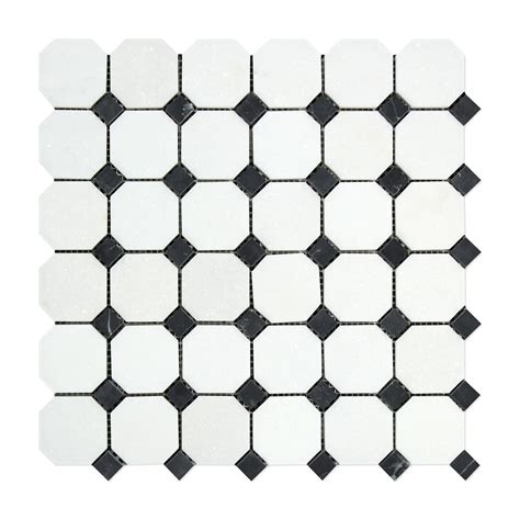 Stone And Tile Shoppe Inc Marble Octagon And Dot Mosaic Wall And Floor Tile Wayfair