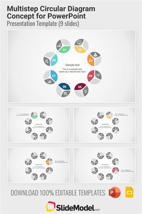 Multistep Circular Diagram Concept For PowerPoint SlideModel