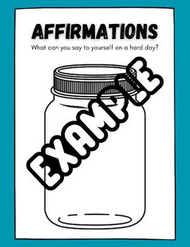 Positive Affirmations Worksheets By Counsel Creative TPT