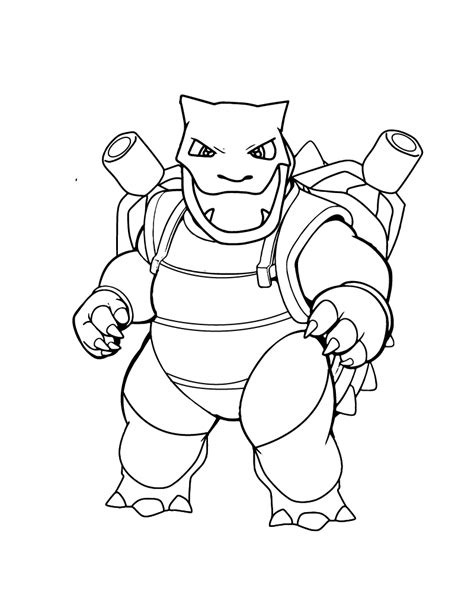 Blastoise Coloring Page 08