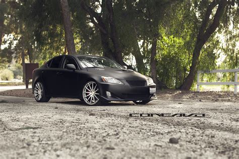 Matte Black Lexus IS350 on CONCAVO CW-12 Photoshoot & Video ...