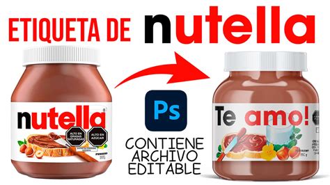 Plantilla Nutella Editable Psd