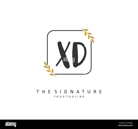 XD Initial Letter Handwriting And Signature Logo A Concept Handwriting