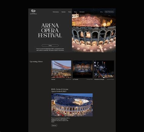 ARENA DI VERONA OPERA FESTIVAL | Corporate website on Behance