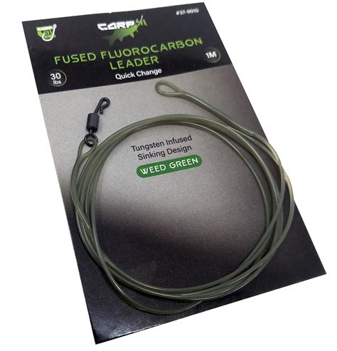 CARP ON 1M Fused Carp Leader Quick Change Weed Green 30lb Fused