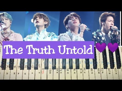 The Truth Untold Easy Piano Tutorial Step By Step Bts Vocal Line 방탄 소년단 보컬 라인 Acordes