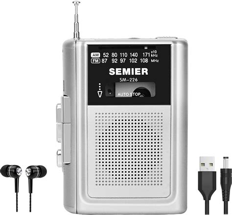 Semier Portable Cassette Player Recorder Am Fm Radio Stereo Compact Personal Walkman Tape