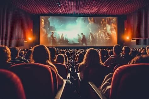 Premium Photo The Cinema Hall Is Full Of Spectators A Film Is Being