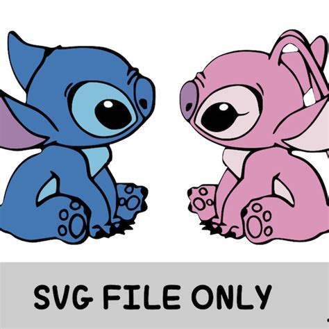 Stitch And Angel Gender Reveal Etsy