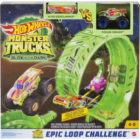 Set De Joaca Hot Wheels Monster Trucks Glow In The Dark Pista Epic Loop EMAG Ro