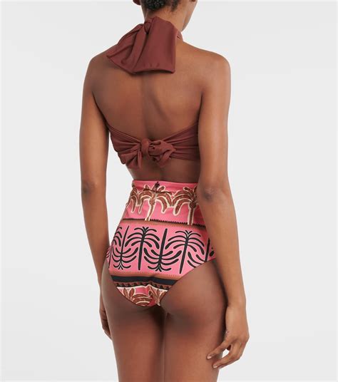 Printed High Rise Bikini Bottoms In Pink Johanna Ortiz Mytheresa