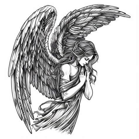 Detailed Guardian Angel Tattoo Kit Nel 2024 Idee Per Tatuaggi Idee Tatuaggi