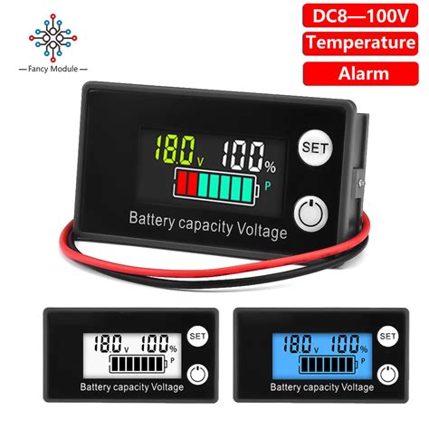 Dc V Batterie Kapazit T Anzeige Lcd Digital Strom Meter Blei S Ure