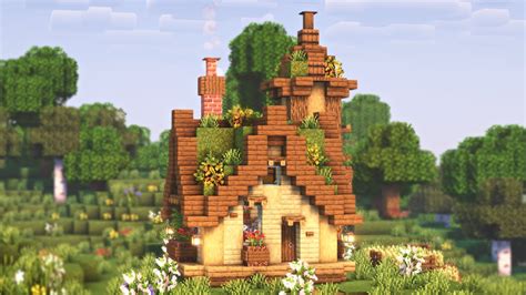 Minecraft How To Build Small Fantasy Cottage I Easy Survival Tutorial