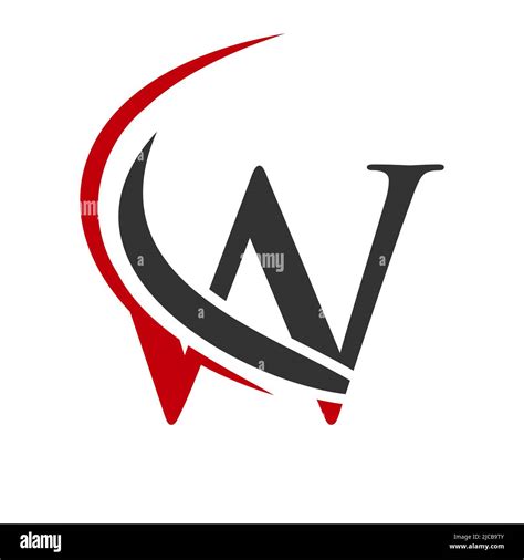 Modern Letter W Logo Template. W Letter Logo Design with Swoosh Icon Vector Stock Vector Image ...