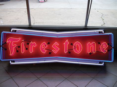 Original Ft Firestone Neon Sign Auburn Fall Rm Sotheby S