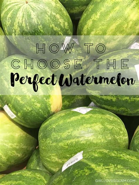 How To Choose The Perfect Watermelon Girl Loves Glam