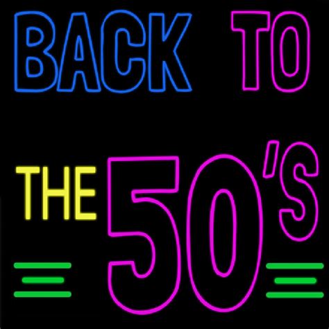 Back To The 50s Block Neon Sign ️ ®