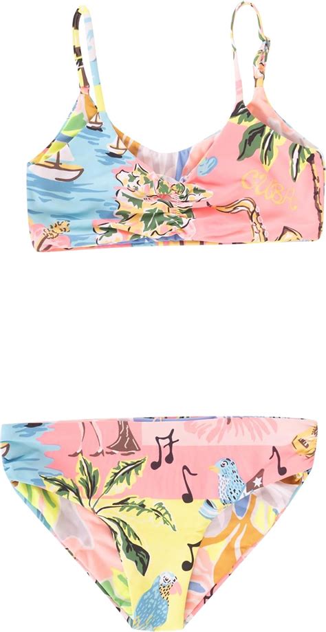 Amazon Maaji Conjunto de Bikini Niña Lt Naranja Pastel Lt Naranja Pastel Ropa Zapatos
