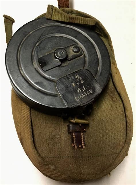 Chinese Korean War Ppsh Magazine Pouch With Magazine Enemy Militaria