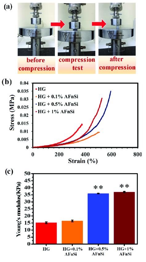 Compression Stress Strain Curves Of Hg Hybrid Hydrogels With The