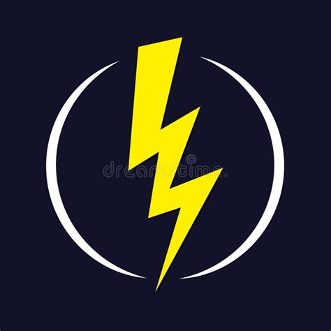 Lightning Bolt Power Icon Graphic Design Template Electric Sign