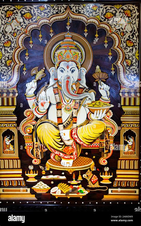 Der Hinduistische Gott Lord Ganesha Oder Ganapati Ist Einer Der