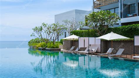 Premium Photo | Pattaya thailand luxury hotel with swimming pool ...