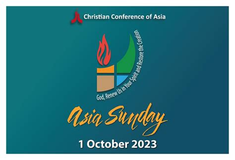 Asia Sunday To Be Observed In Conjunction With 15th Cca General