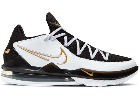 Nike LeBron 17 Low White Metallic Gold Men's - CD5006-101/CD5007-101 - US