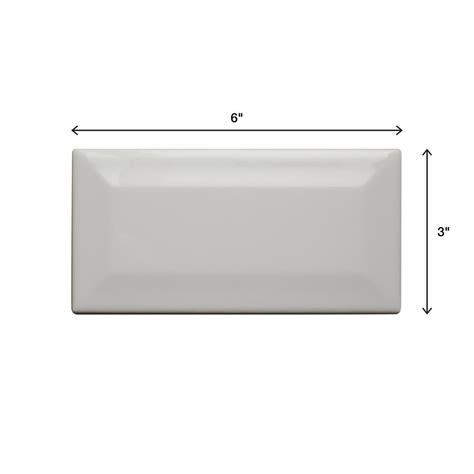 Daltile Restore 3 In X 6 In Ceramic Bevel Bright White Subway Tile