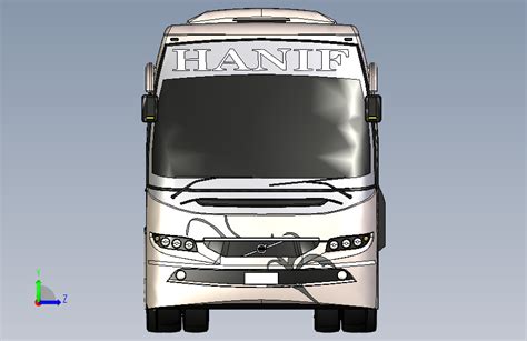 volvo b9r i shift multi axle bus STP IGS STEP 模型图纸下载 懒石网