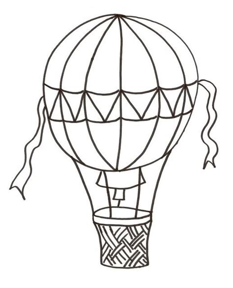 Hot air balloon black and white hot air balloon clipart black and white ...