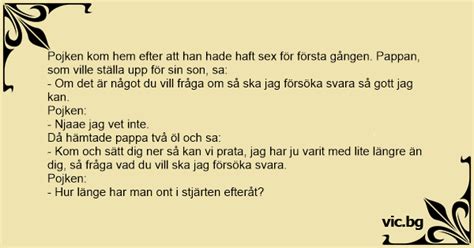 Pojken kom hem efter att han hade haft sex för första gången Pappan som ville ställa upp för