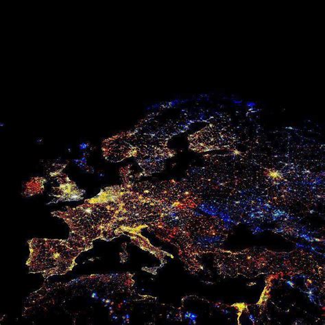 Map Of Europe Shows The Lights Coming On And Going Off 1993 2003