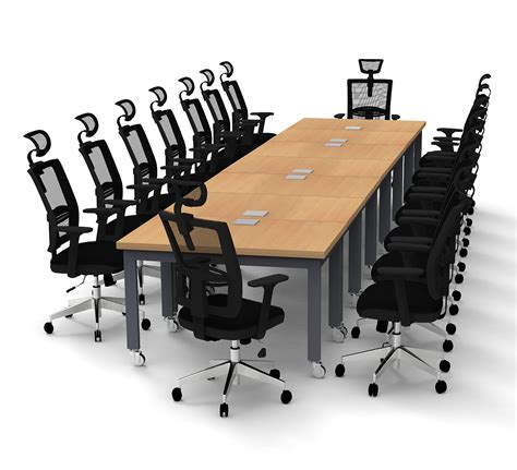 Inbox Zero 16 Person Conference Meeting Tables With 16 Chairs Complete