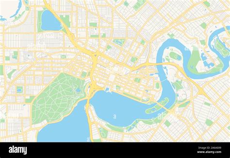 Printable street map of Perth, State Western Australia, Australia. Map template for business use ...