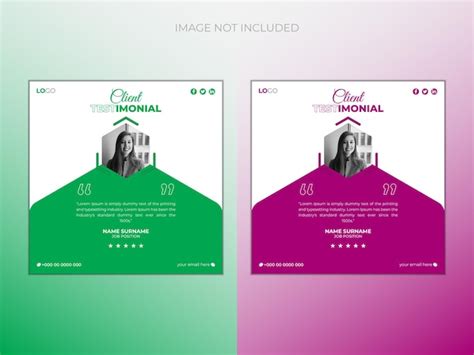 Premium Vector | Unique modern client testimonials design template