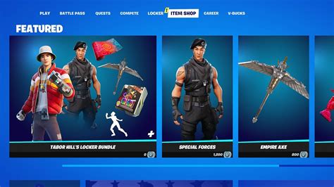 TABOR HILL S LOCKER BUNDLE In Fortnite ITEMSHOP Preview Special Forces